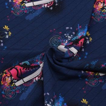 Baumwolljersey blue colorful sneakers -KATINOH-